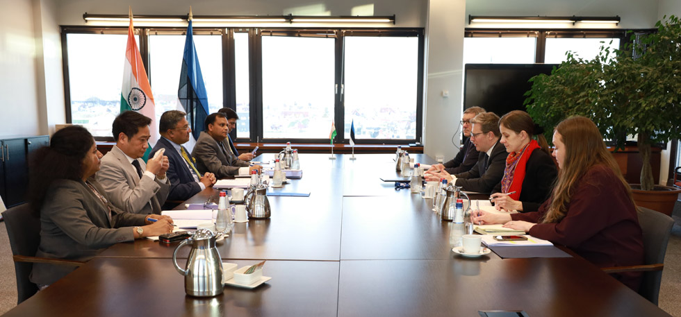 Delegations of India and Estonia at the 13th Foreign Office Consultations